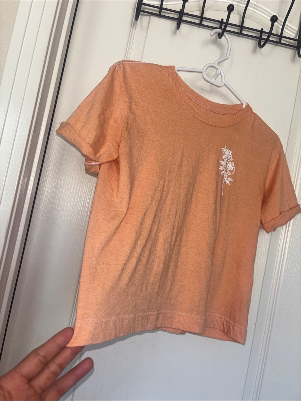Women's Orange Floral Graphic Tee